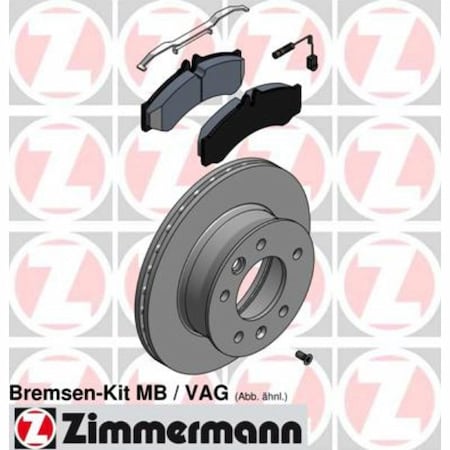 Zimmermann Brake Pad And Rotor Kit - Coated, 640.4310.00 640.4310.00